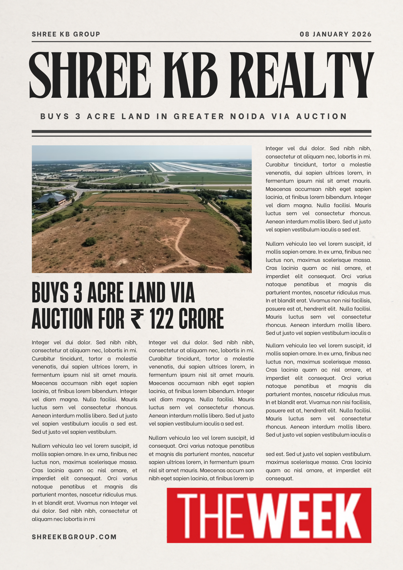 Shree KB Realty buys 3-acre land in Greater Noida via auction for Rs 122 cr